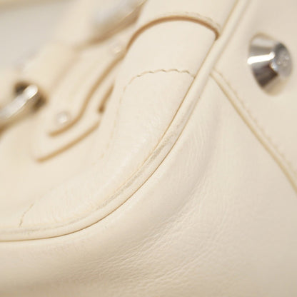 Christian Dior Shoulder Bag Leather White