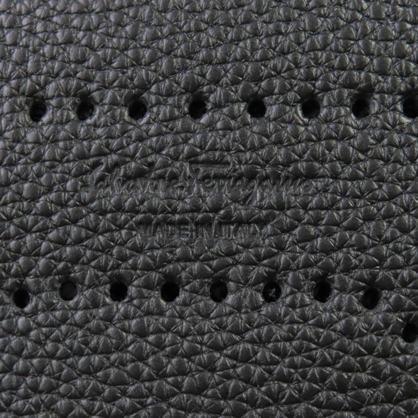 Salvatore Ferragamo 21 G714 Marta Nero Perforated Gancini Design Calf Leather Tote Bag With Dust Bag