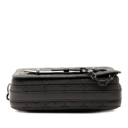 Louis Vuitton Monogram Steamer Messenger Shoulder Bag M57307 Noir Black Leather