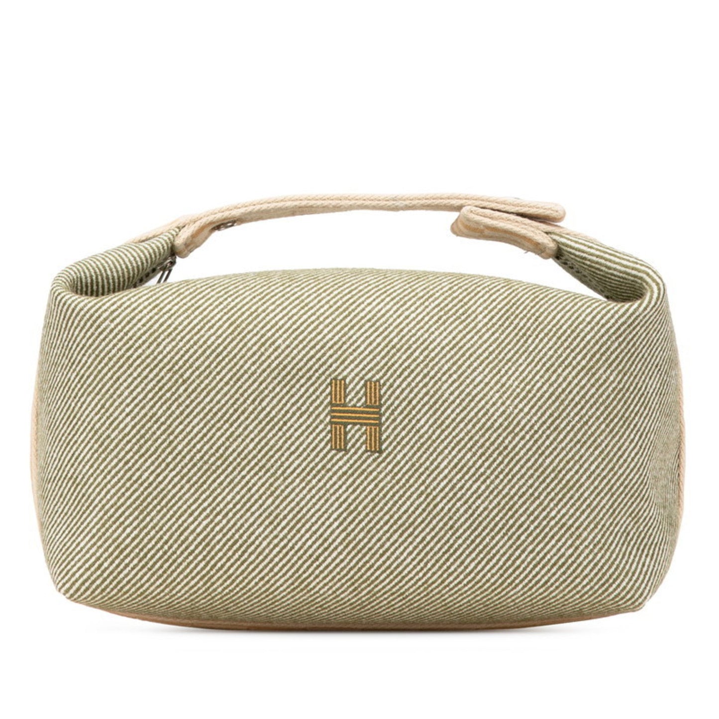 Hermes Herms Bride A Black Gm Handbag In Vert Forest Green Wool