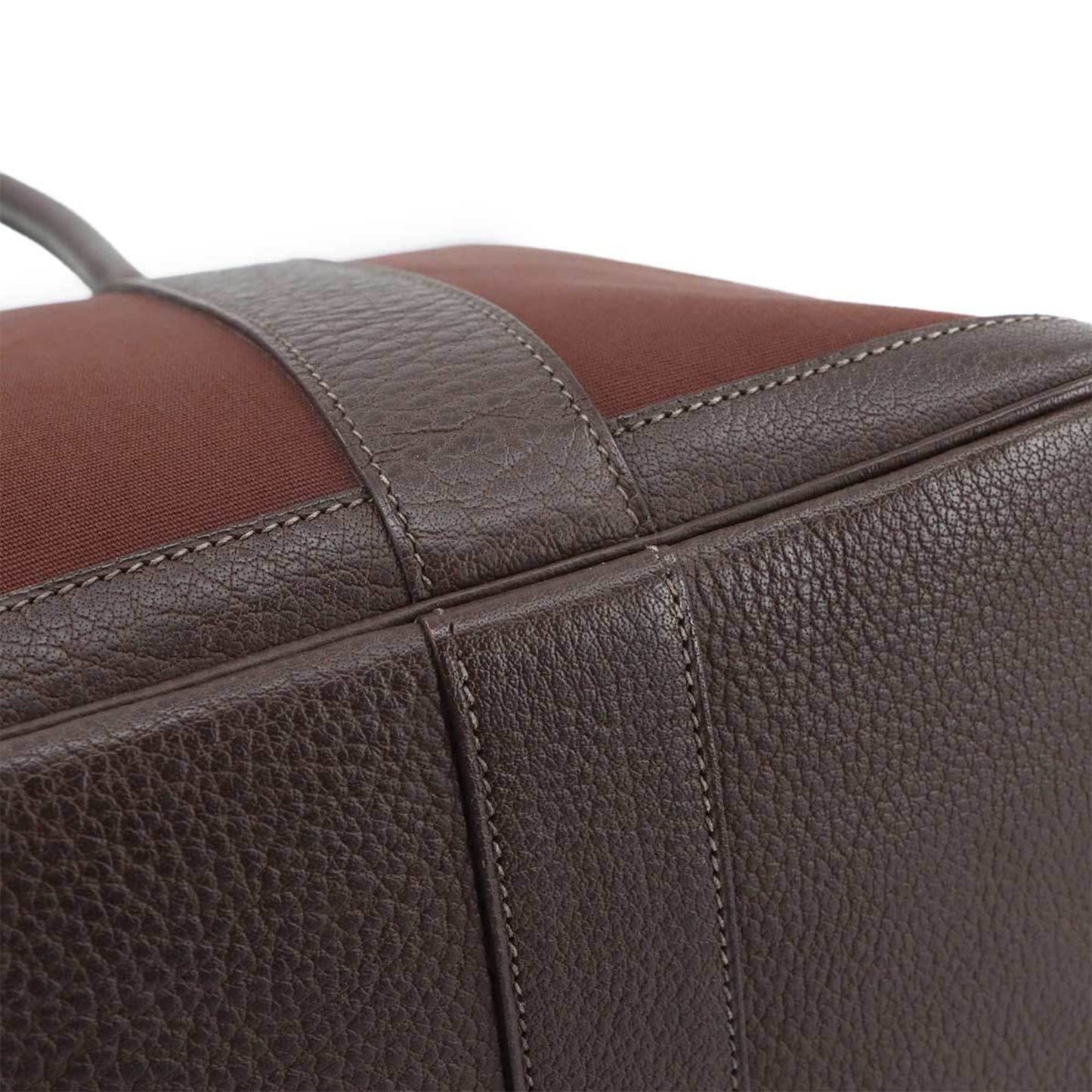 Hermes Herms Garden Pm Tote Bag In Toile Officier Leather