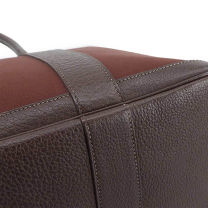 Hermes Herms Garden Pm Tote Bag In Toile Officier Leather