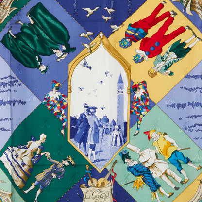 Hermes Herms Carr 90 "Le Carnaval De Venise" Venice Carnival Scarf