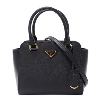 Prada Prada Women'S Saffiano Black Handbag/Shoulder Bag (1Ba380) - 2-Way Mini Bag