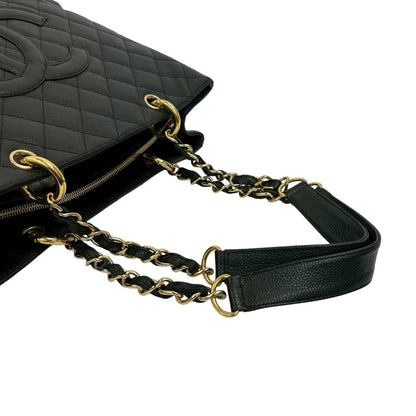 Chanel Matelasse Coco Mark Caviar Leather Chain Tote Bag