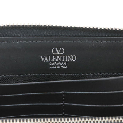 Valentino Garavani Vltn Round Long Wallet In Leather
