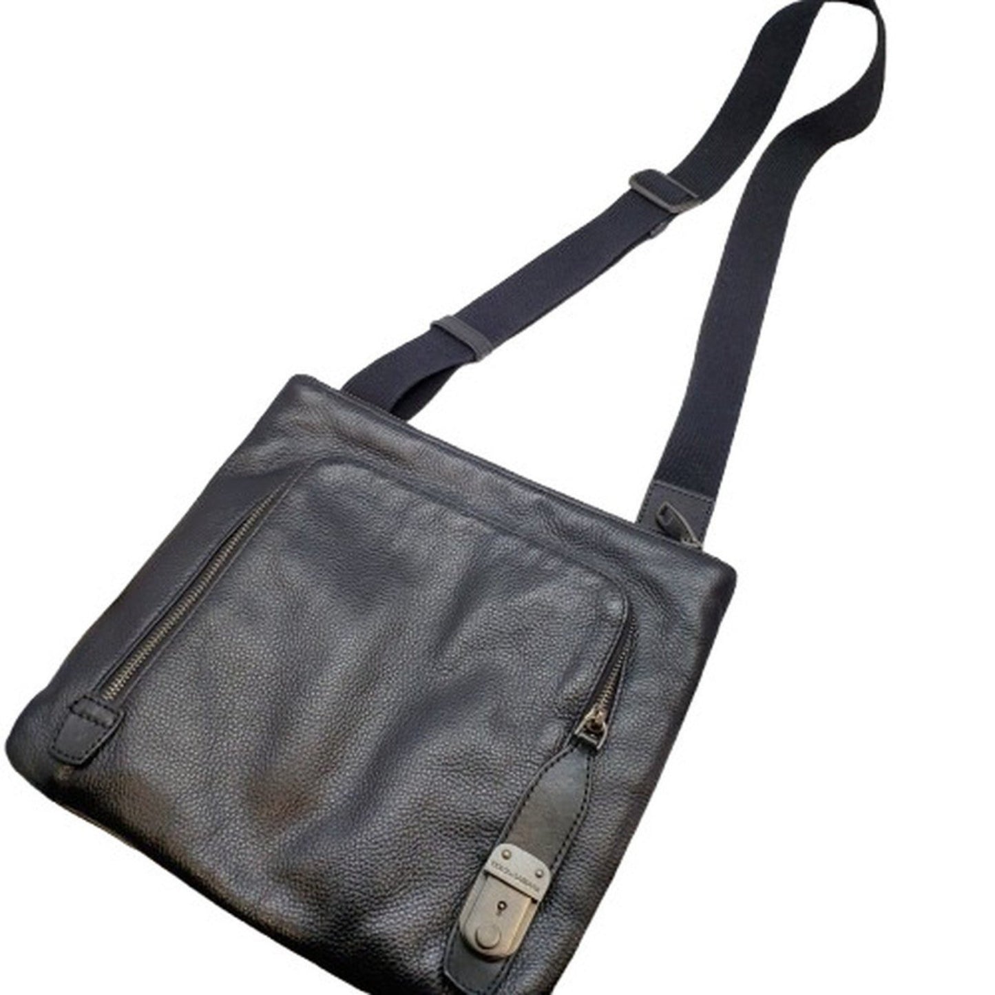 Dolce & Gabbana Men'S Black Leather Shoulder Bag