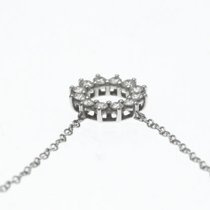 Tiffany Open Circle Mini Necklace Platinum Diamond Men
