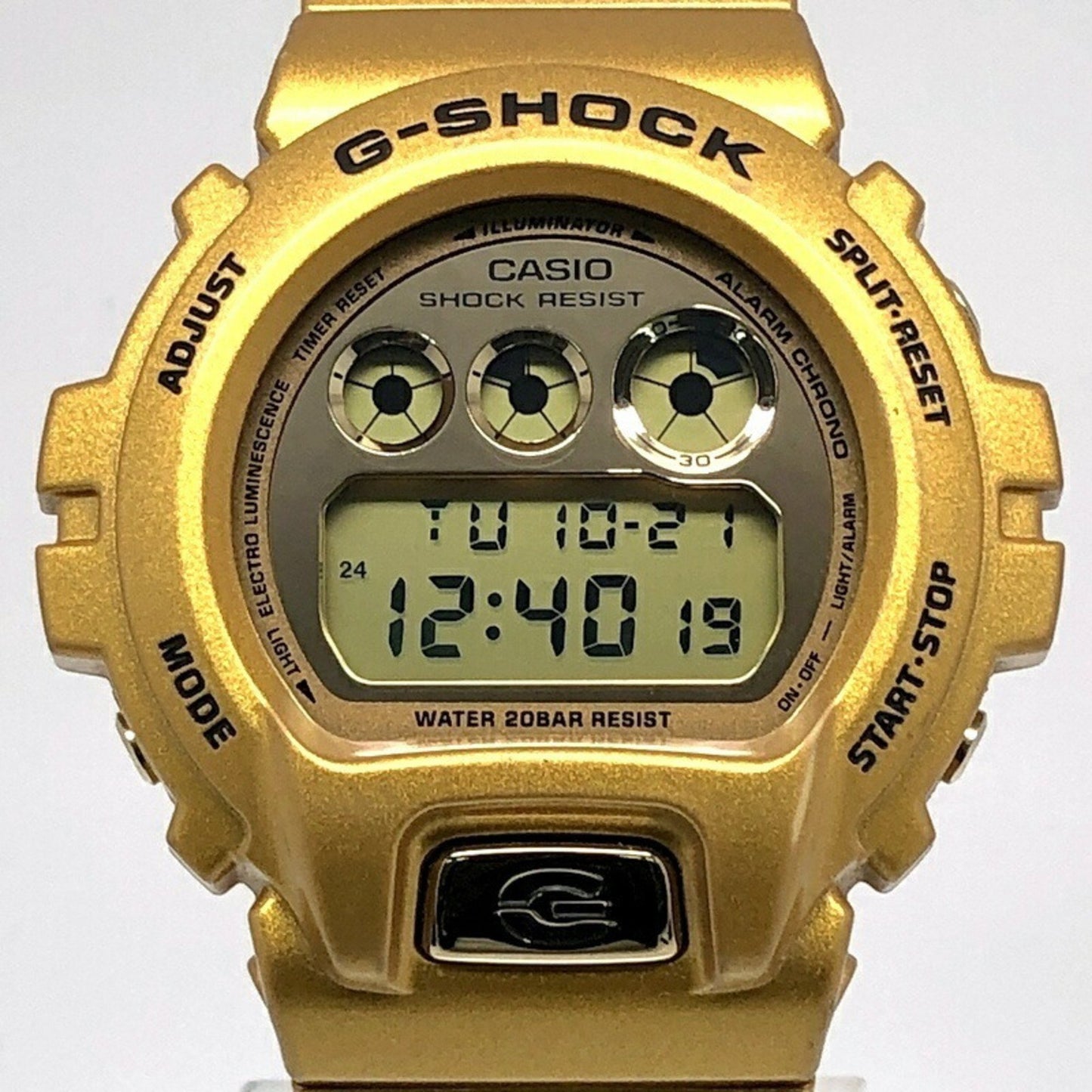 G-Shock Casio Dw-6900Gd-9 Crazy Gold Watch With Mirror Dial And Dark Dial