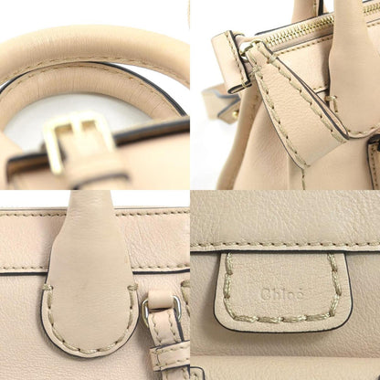 Chlo Chloe Edith Handbag Shoulder Bag In Leather Pink Beige