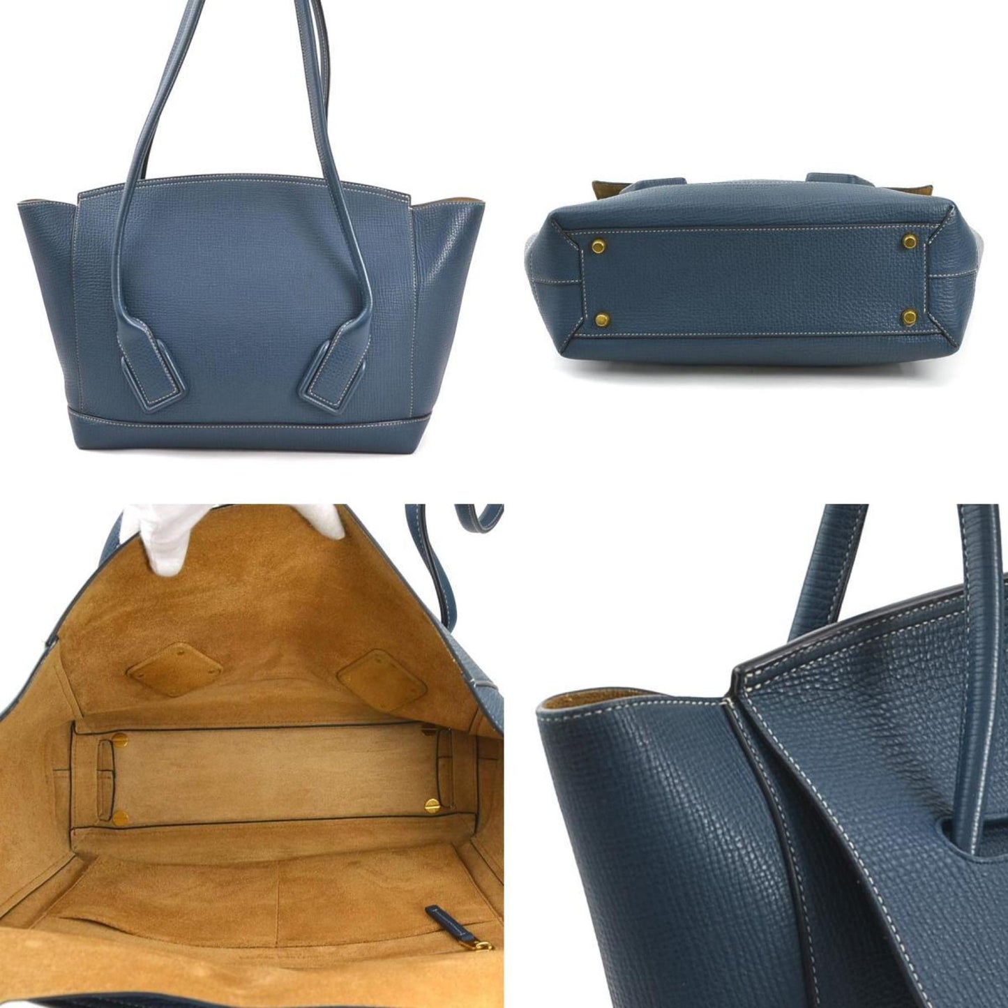 Bottega Veneta Shoulder Bag The Arco Leather Navy