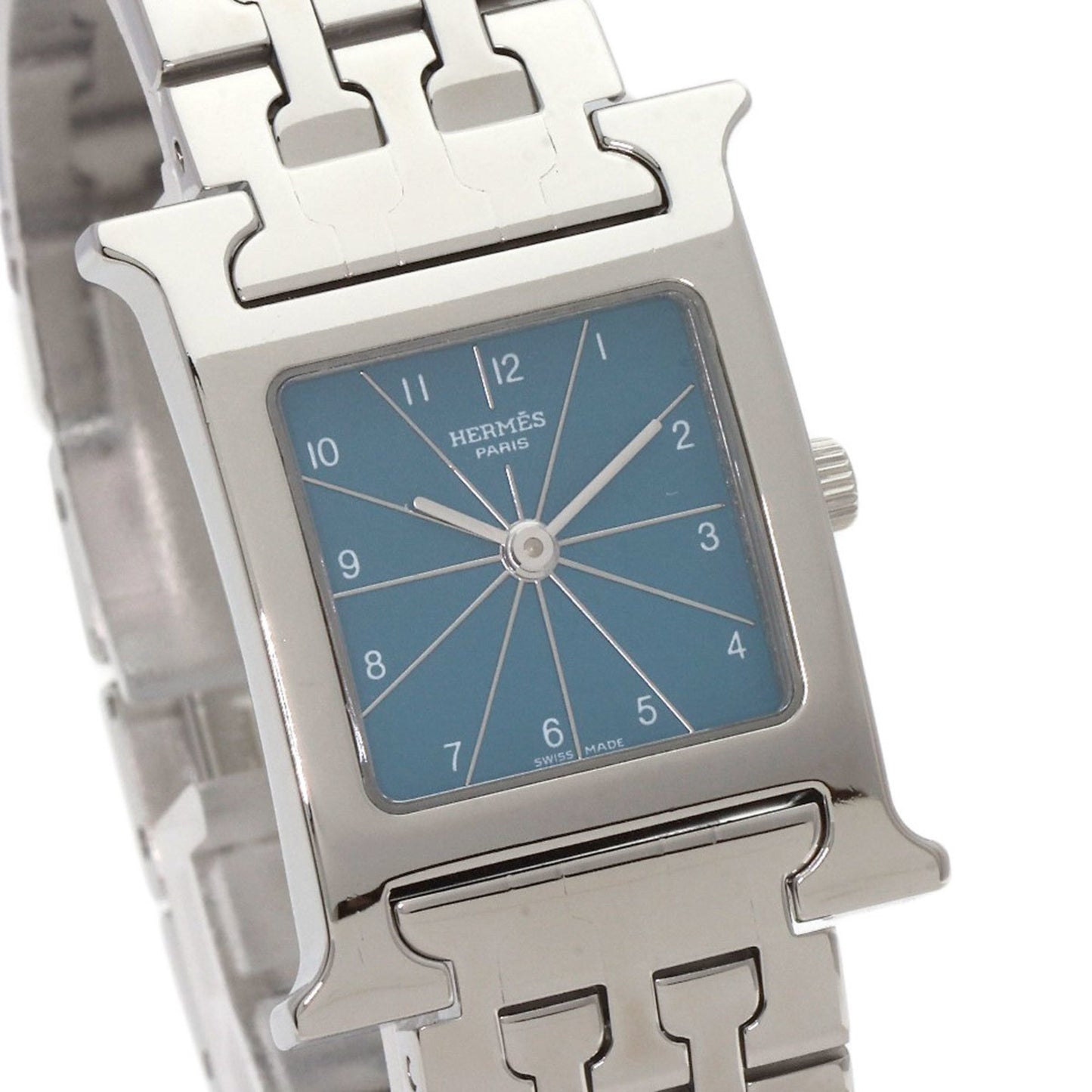 Herms Hh1.210 H Watch Blue Jean Stainless Steel/Ss