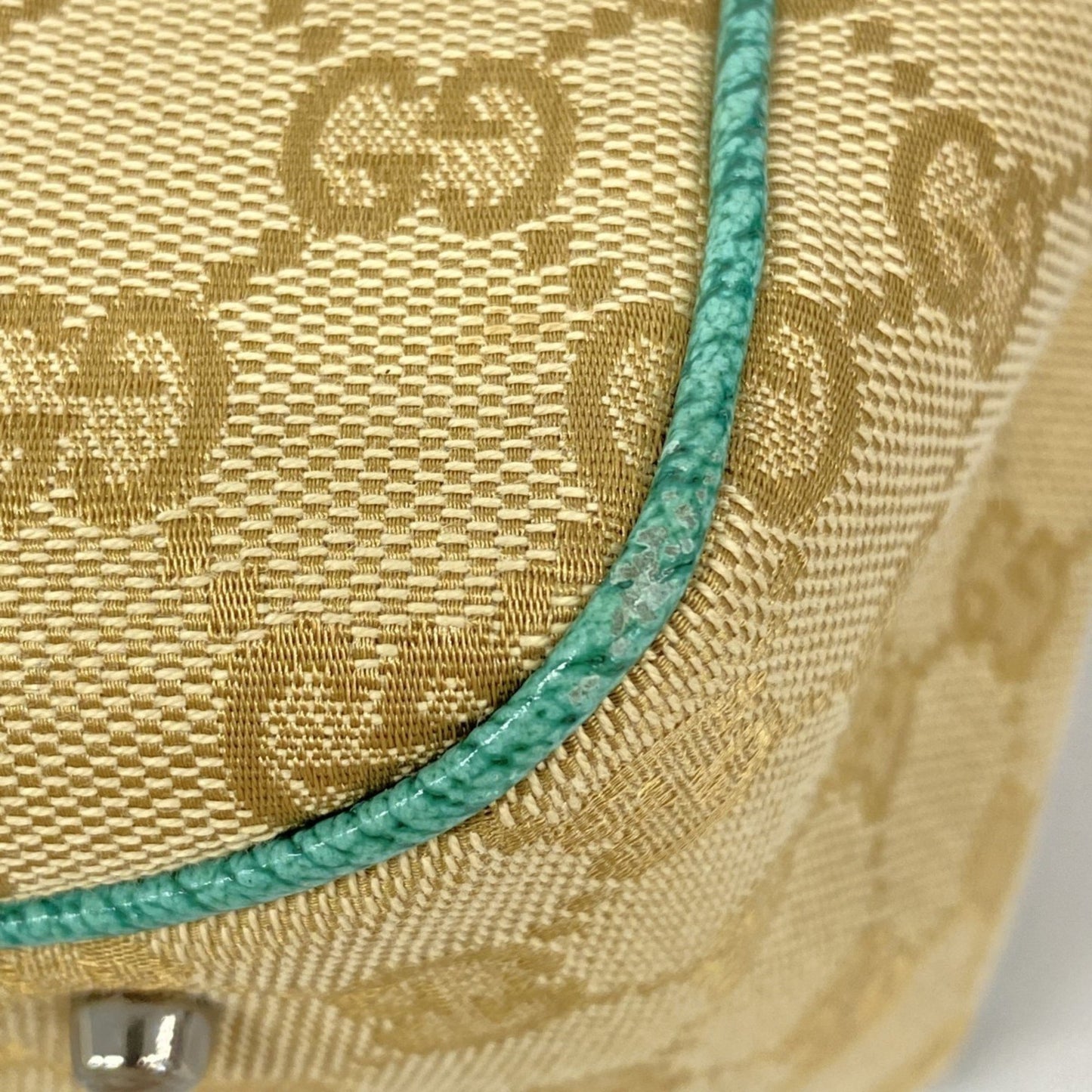 Gucci Tote Bag Gg Canvas 113017 Beige Green