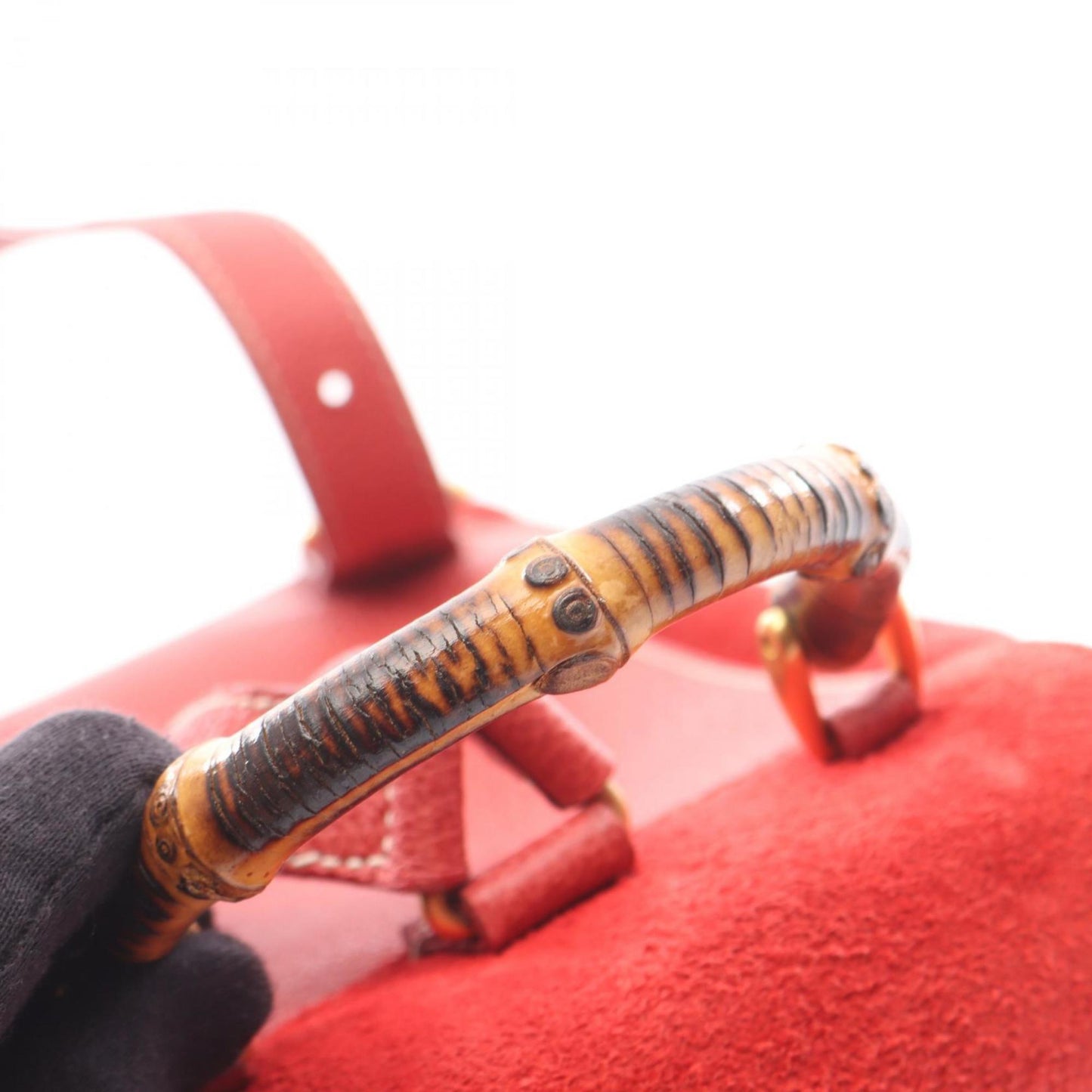 Gucci Bamboo Backpack Bag In Suede And Leather