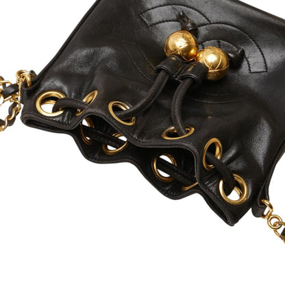 Chanel Coco Mark Chain Shoulder Bag In Black Lambskin