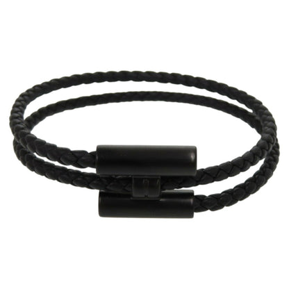 Unused Herms Tourni Tresse Swift So Black T4 Size Black Bracelet 0408Hermes