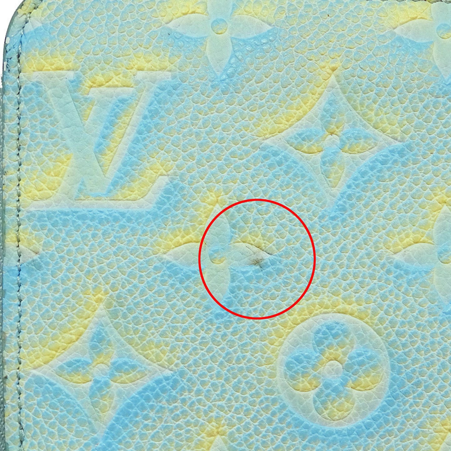 Louis Vuitton Monogram Empreinte Zippy Wallet In Vert D'Or Light Blue (M81466) From The Summer