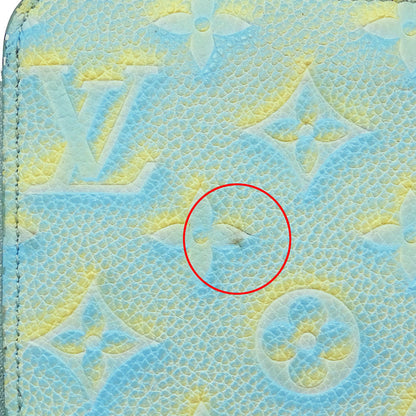 Louis Vuitton Monogram Empreinte Zippy Wallet In Vert D'Or Light Blue (M81466) From The Summer