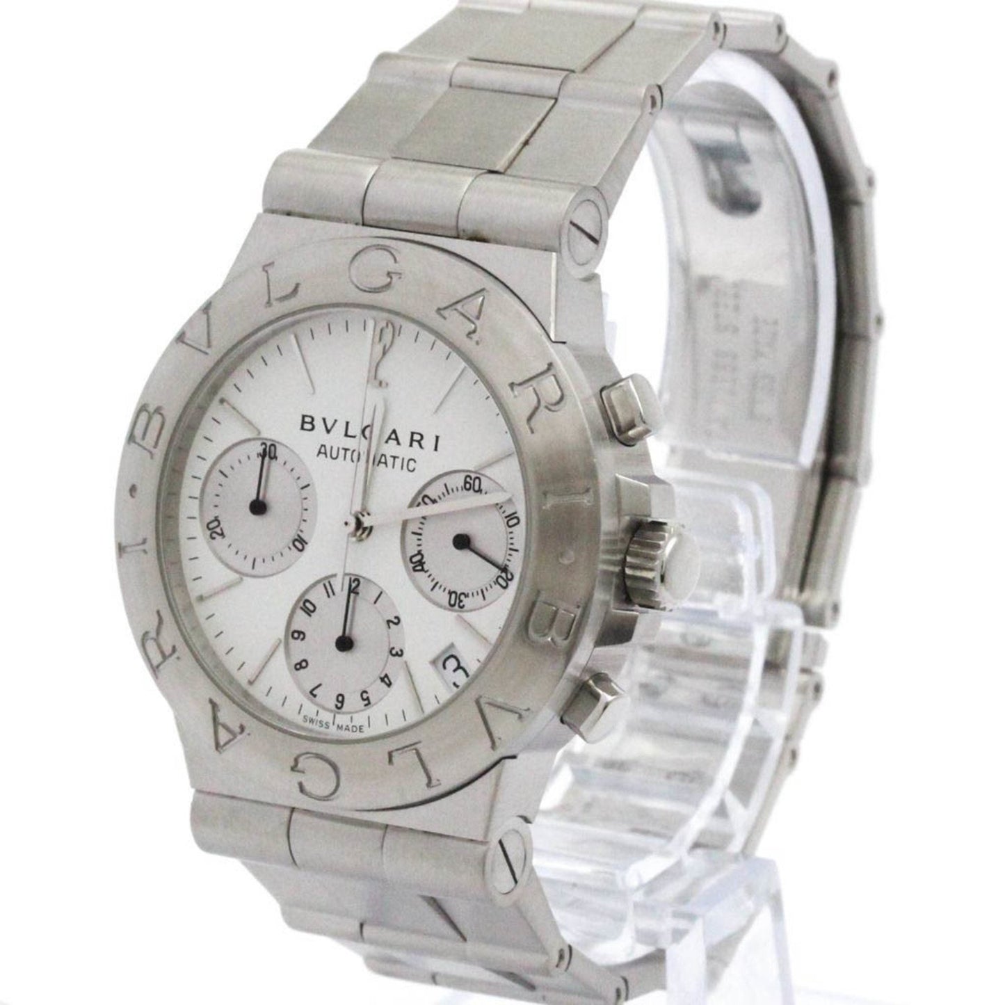 Bvlgari Diagono Sport Chronograph Automatic Watch Ch35S Auto Polished