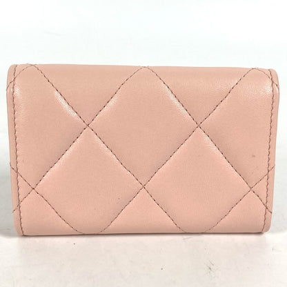 Chanel 19Th Line Cc Mark Wallet Coin Compartment Coin Purse Pink Gold