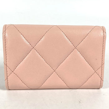 Chanel 19Th Line Cc Mark Wallet Coin Compartment Coin Purse Pink Gold
