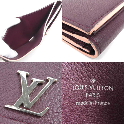 Louis Vuitton Bifold Wallet Portefeuille Lock Me 2 Compact/Taurillon Prune