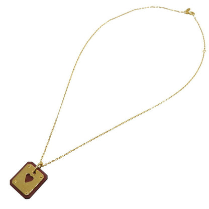 Hermes As De Coeur Pm Heart Swift Leather Gold Z Stamped Necklace 0236 Hermes