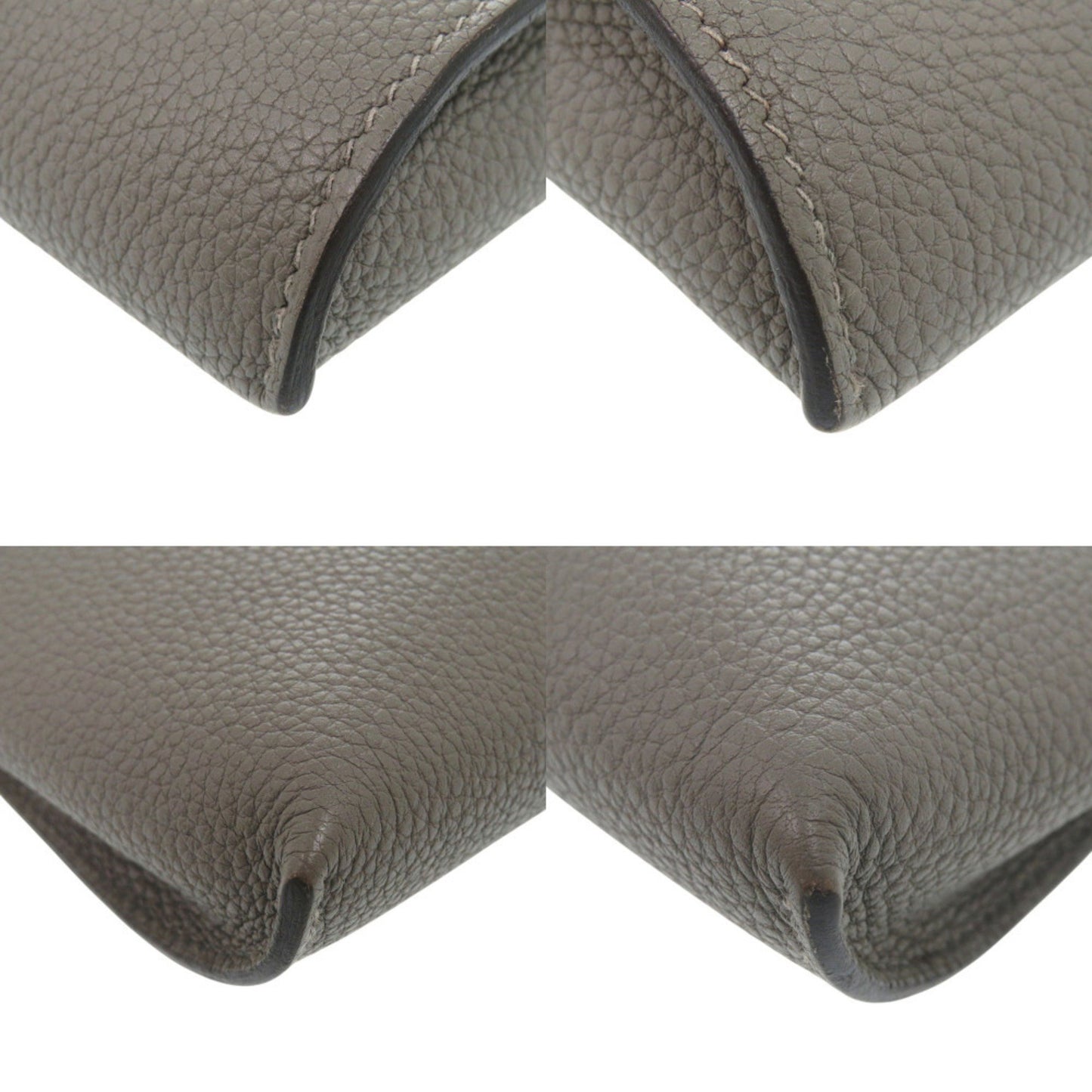 Herms Vide Poche Togo Grimayer W Stamp (Made In 2024) Gray Shoulder Bag 1214 Hermes