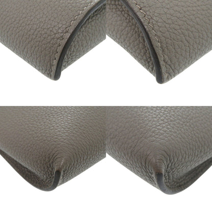 Herms Vide Poche Togo Grimayer W Stamp (Made In 2024) Gray Shoulder Bag 1214 Hermes