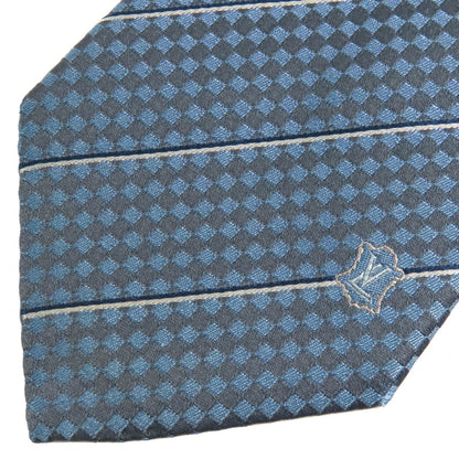 Louis Vuitton Cravate Ex M67978 100% Silk Checkered Tie