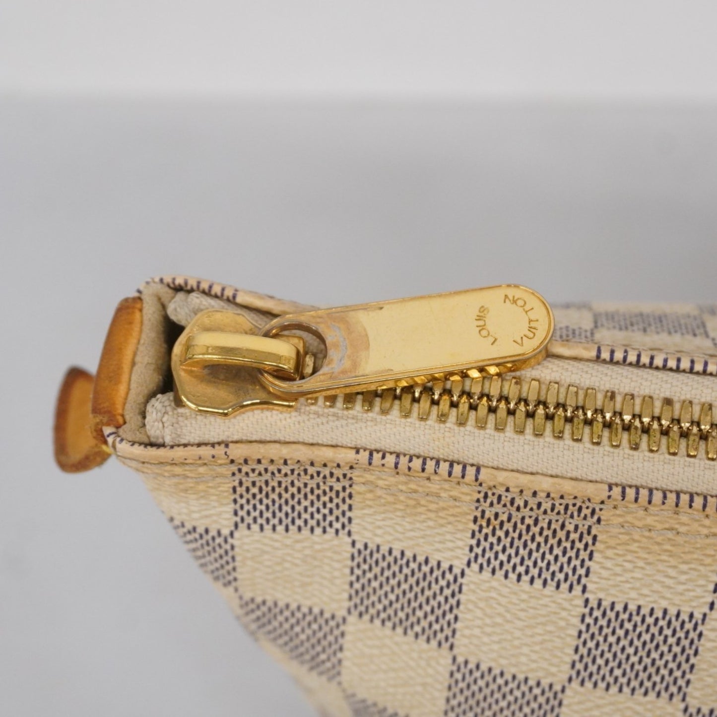 Louis Vuitton Damier Azur Saleya Mm Tote Bag N51185 White