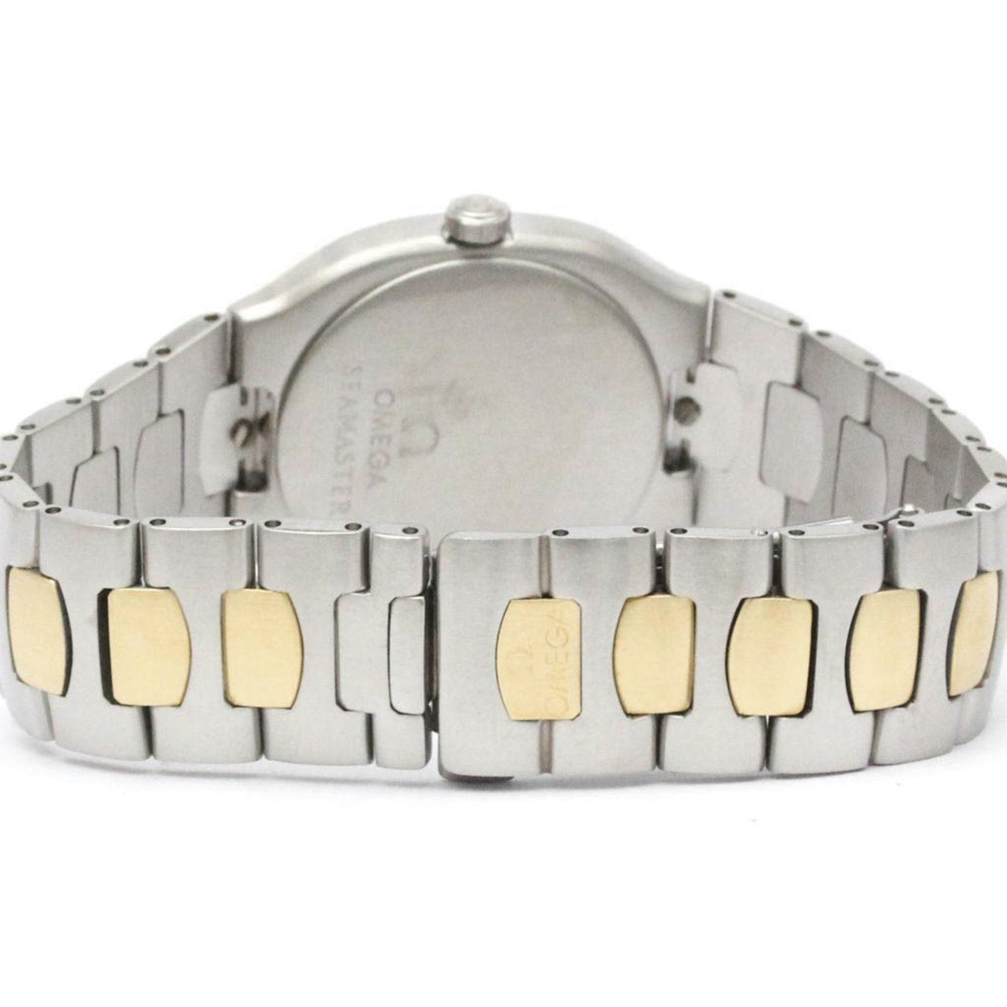 Omega Seamaster Polaris Gmt 18K Gold Steel Watch 396.1122 Polished