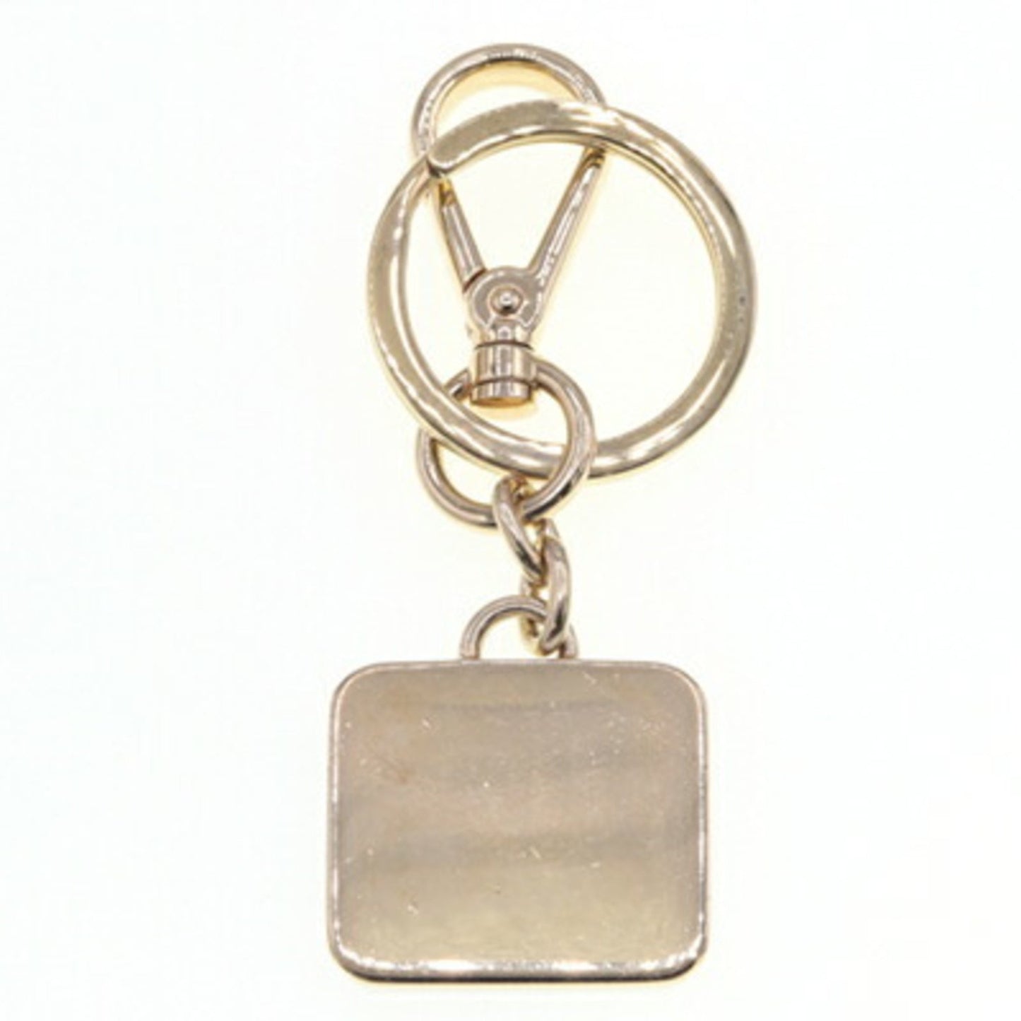 Miu Miu Miu Keychain 5Ps066 Black Gold Metal Key Ring Bag Charm