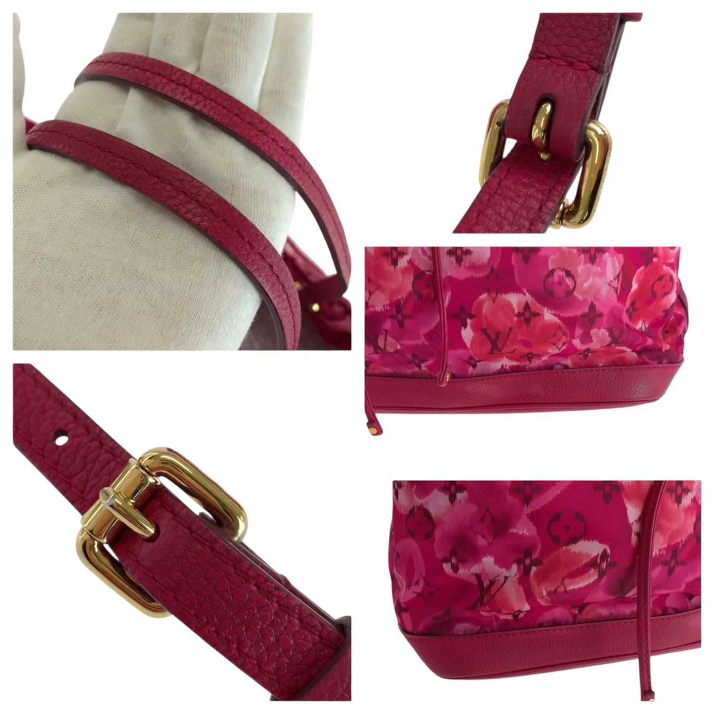 Louis Vuitton Ikat Flower Noefull Mm Rose Indigo Pink With Gold Hardware