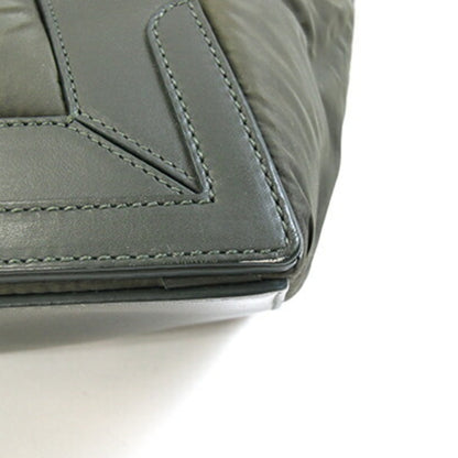 Balenciaga Handbag Navy Cabas M 363419 Khaki Nylon Leather Hand Tote