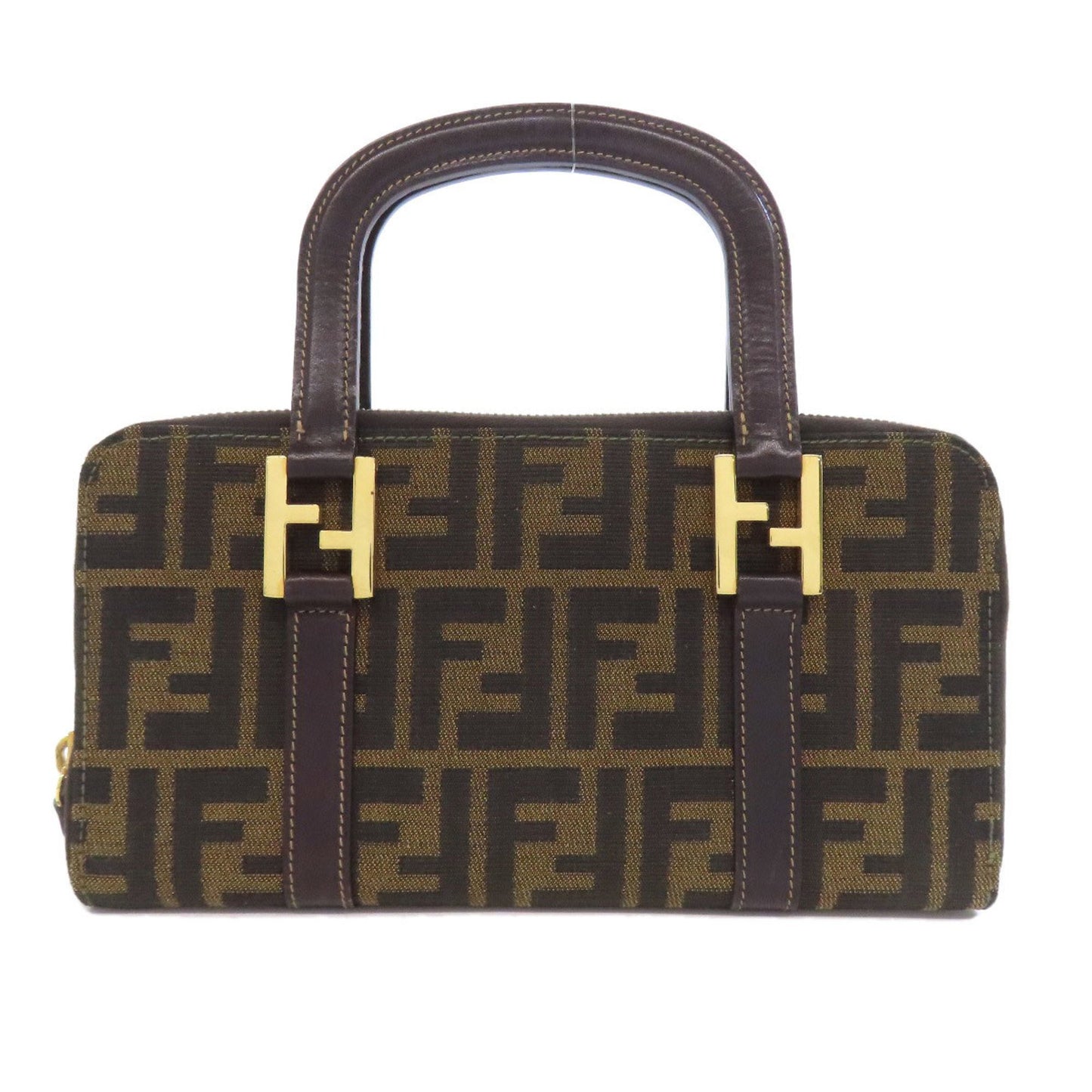 Fendi Zucca Pattern Canvas Handbag