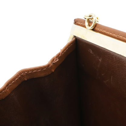 Salvatore Ferragamo Vara Chain Shoulder Bag Pochette Brown