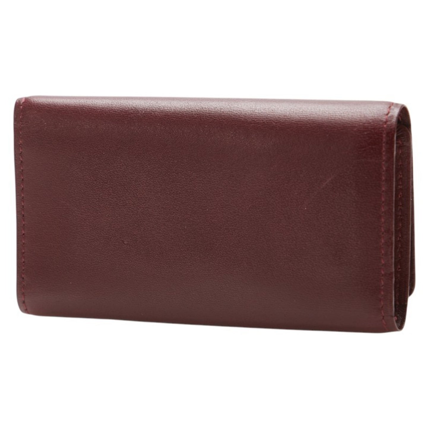 Burberry Nova Check 3-Ring Key Case In Wine Red