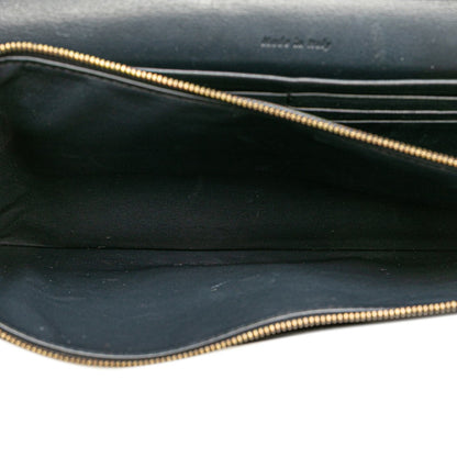 Celine Chain Wallet Shoulder Bag Black Red Beige Leather