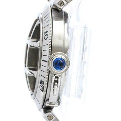 Polished Cartier Pasha 38 Grid Steel Automatic
