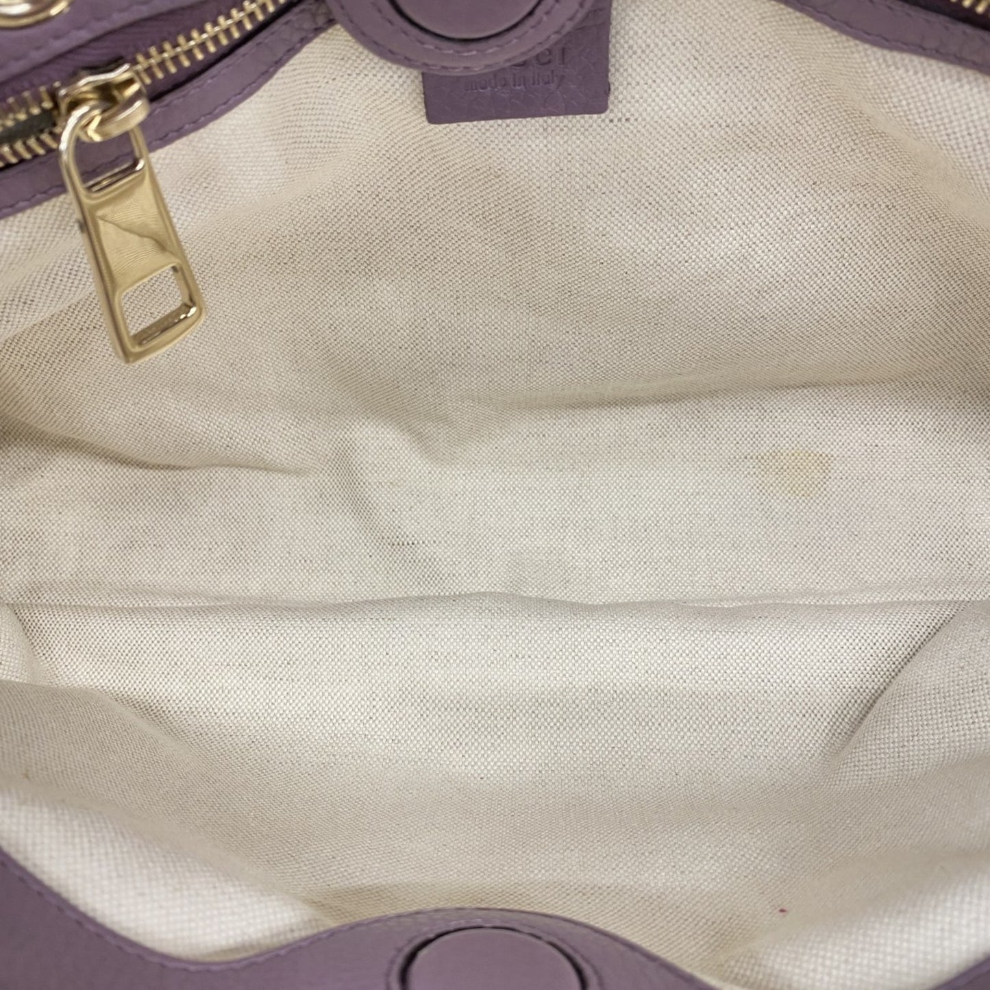 Gucci Bamboo Handbag 323660 Leather Purple