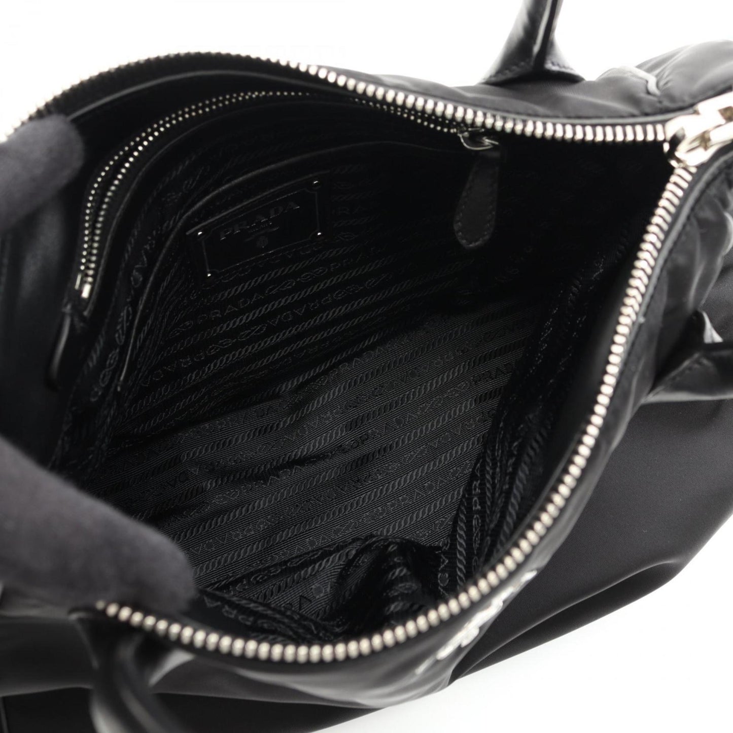 Prada Tessuto + Soft Calf Tote Bag Nylon Leather