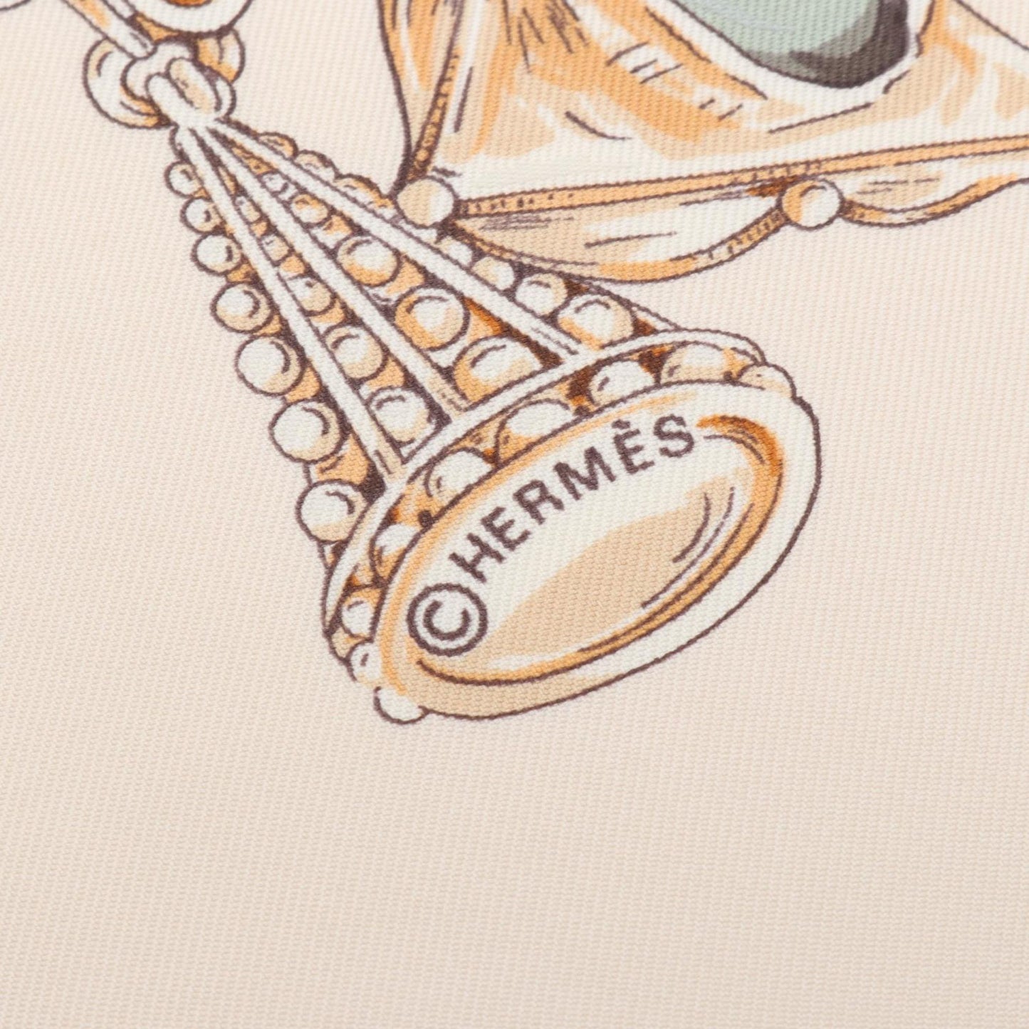 Herms Hermes Carr 90 Terres Precieuses Silk Scarf For Women