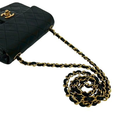 Chanel Mini Matelasse Coco Mark Lambskin Chain Shoulder Bag
