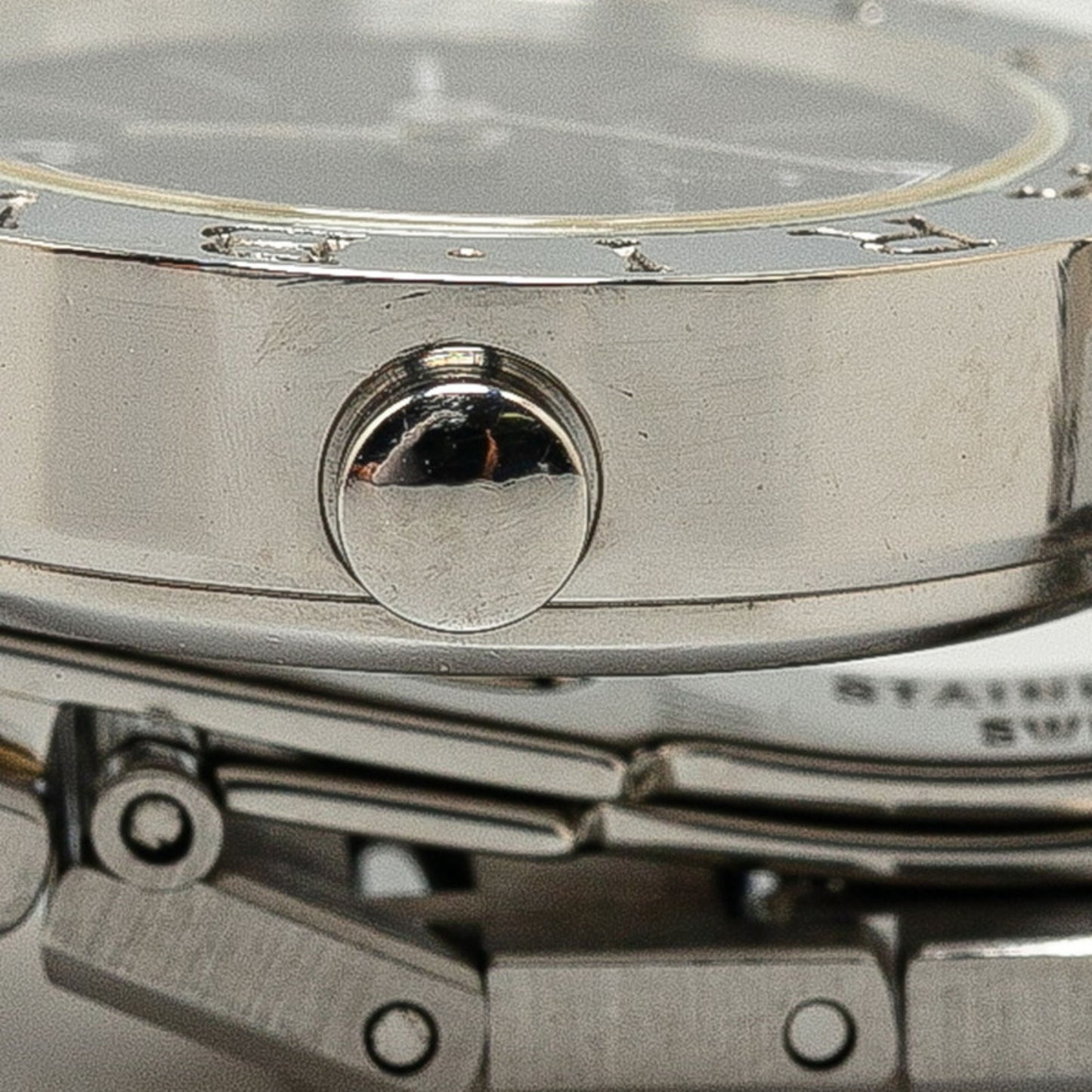 Bvlgari Watch Bb23Ss Quartz Black Dial Stainless Steel
