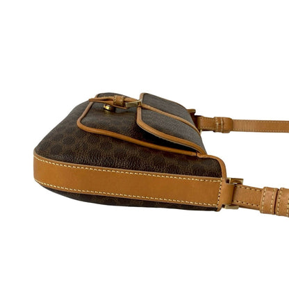 Celine Macadam Blason Triomphe Leather Semi-Suitable Shoulder Bag