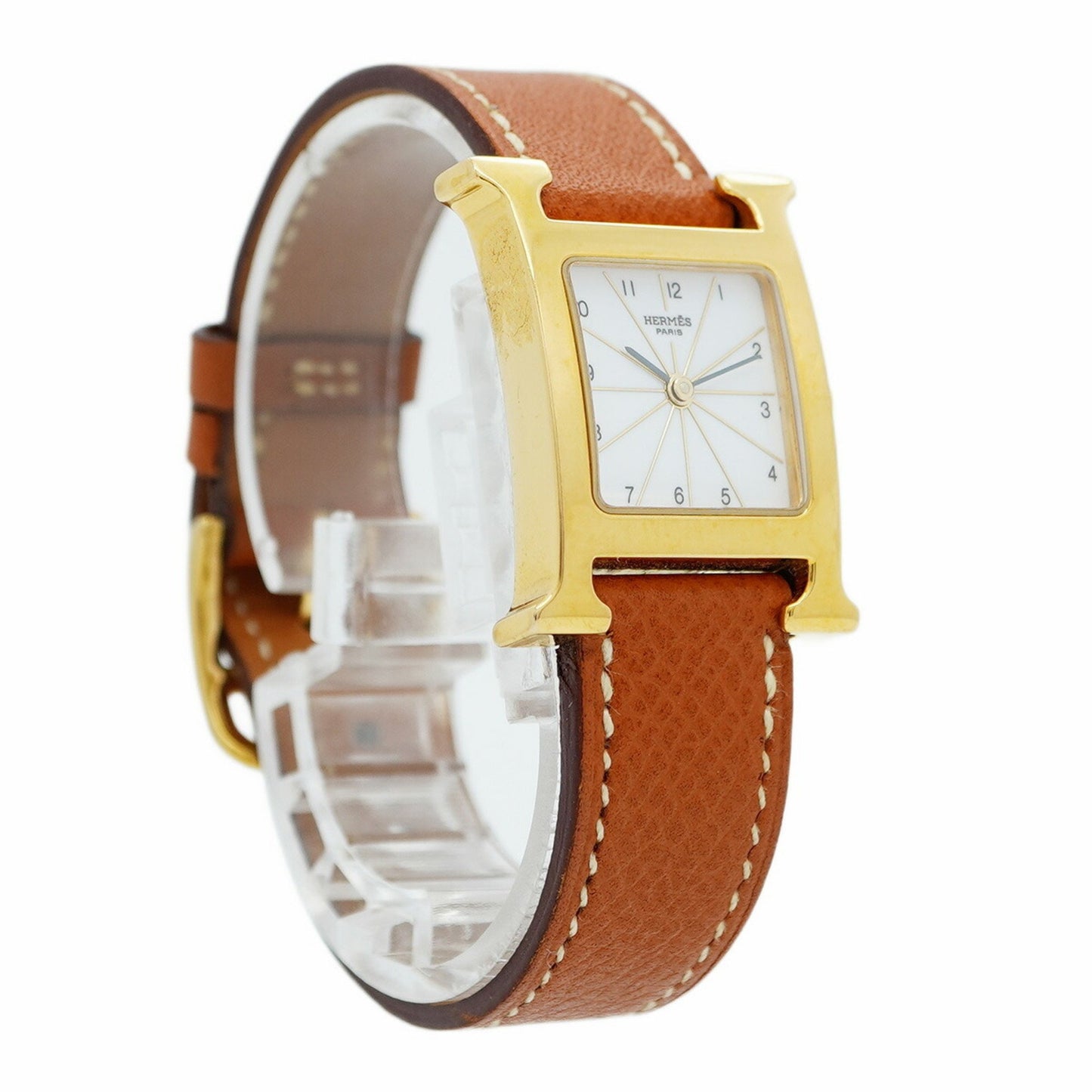 Herms H Watch Hh1.201 White Dial