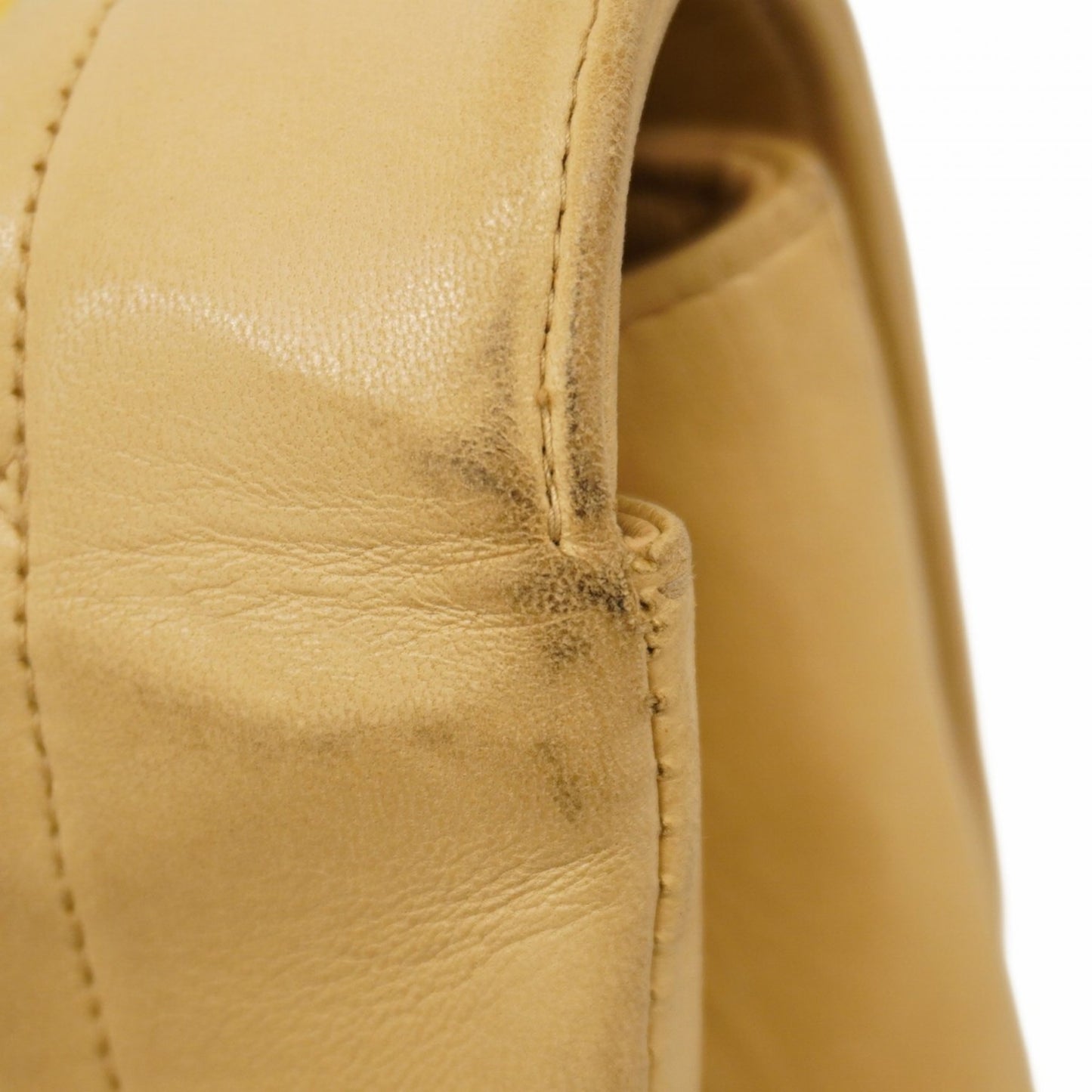 Chanel Diana Matelasse Chain Shoulder Bag In Beige Lambskin