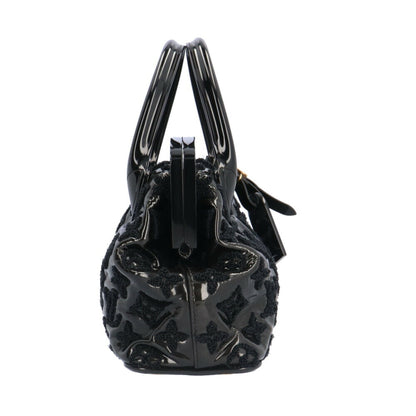 Louis Vuitton Lockit Bb Monogram Fascination Handbag Patent Leather M40604 Black