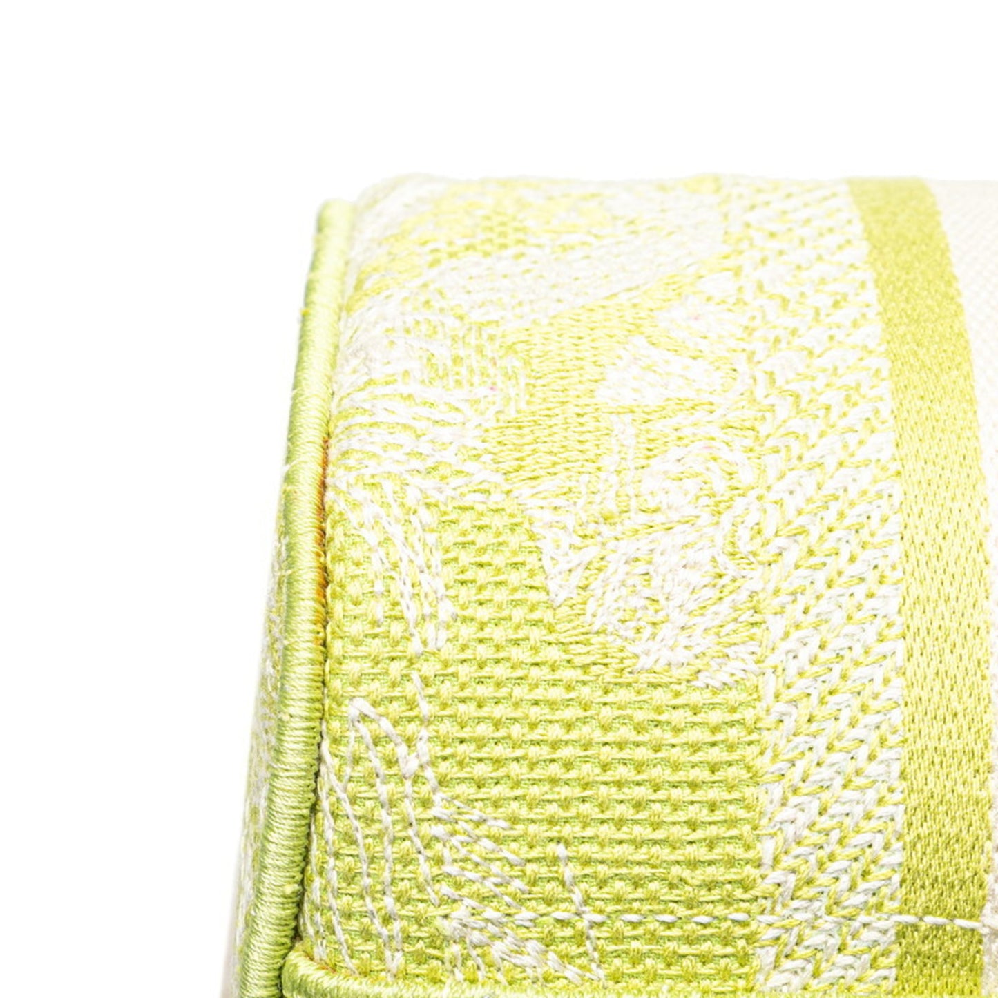 Christian Dior Dior Toile Joue D'Hui Vanity Bag Handbag Shoulder Green Jacquard